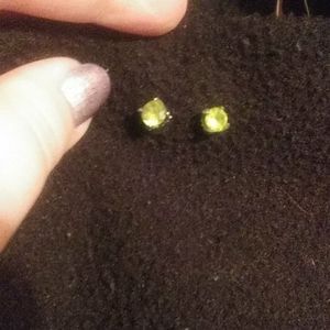 Vintage Peridot Sterling silver stud earrings